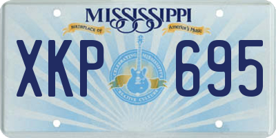 MS license plate XKP695