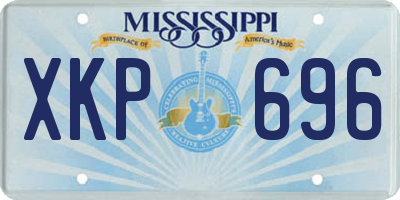 MS license plate XKP696