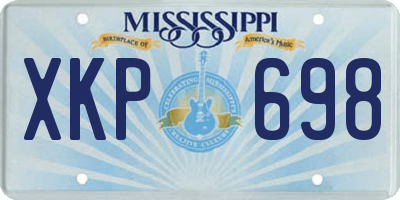 MS license plate XKP698