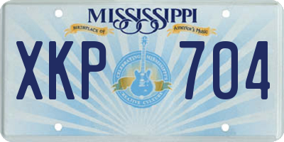 MS license plate XKP704