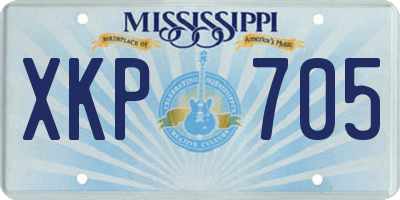MS license plate XKP705
