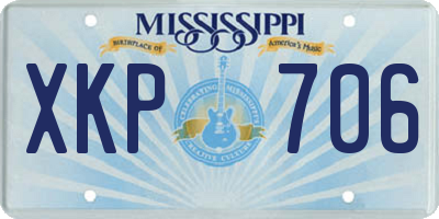 MS license plate XKP706
