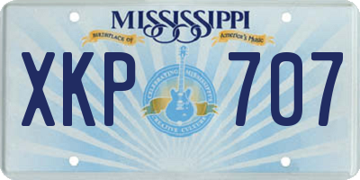 MS license plate XKP707