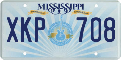 MS license plate XKP708