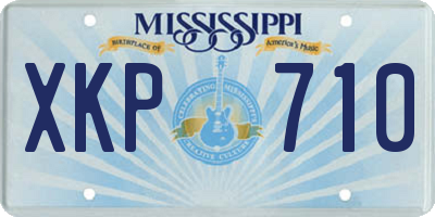 MS license plate XKP710