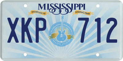 MS license plate XKP712