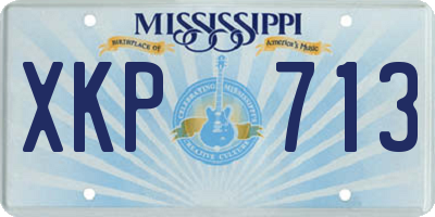 MS license plate XKP713