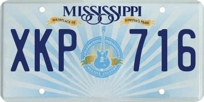 MS license plate XKP716