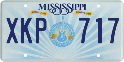 MS license plate XKP717