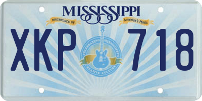 MS license plate XKP718