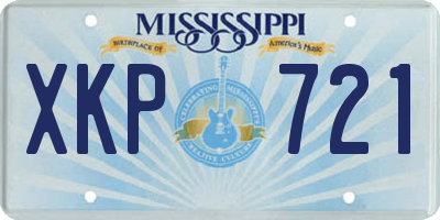 MS license plate XKP721