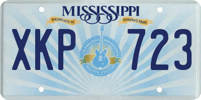 MS license plate XKP723
