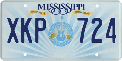 MS license plate XKP724