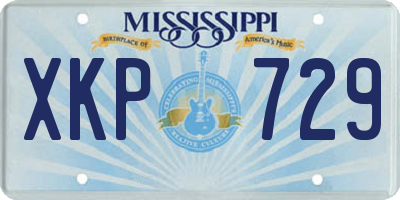 MS license plate XKP729