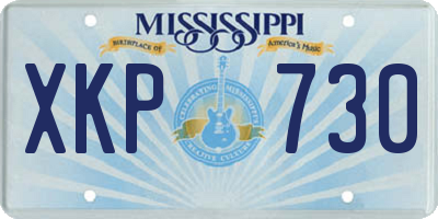MS license plate XKP730