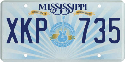 MS license plate XKP735