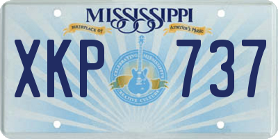MS license plate XKP737