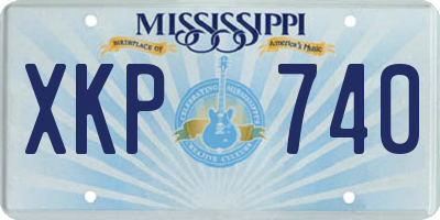 MS license plate XKP740