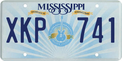 MS license plate XKP741