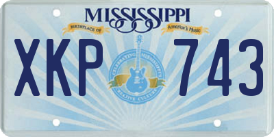 MS license plate XKP743