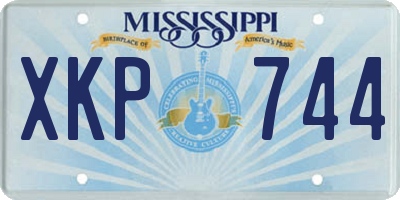 MS license plate XKP744