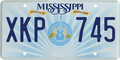 MS license plate XKP745