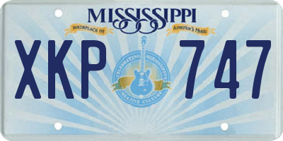 MS license plate XKP747