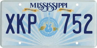 MS license plate XKP752