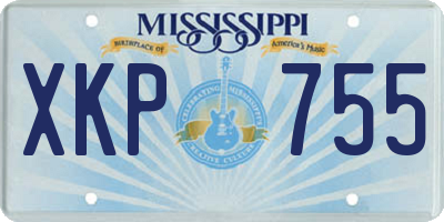 MS license plate XKP755