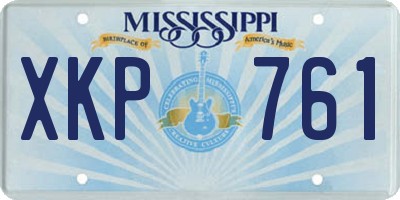 MS license plate XKP761