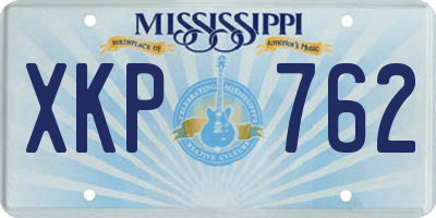 MS license plate XKP762