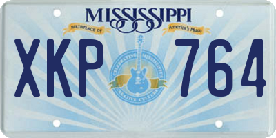 MS license plate XKP764