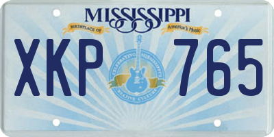 MS license plate XKP765