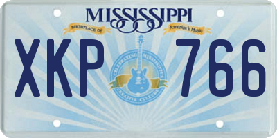 MS license plate XKP766