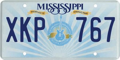 MS license plate XKP767