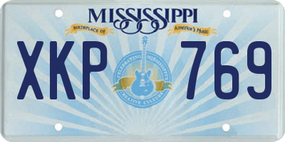 MS license plate XKP769