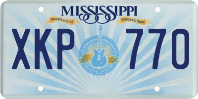 MS license plate XKP770