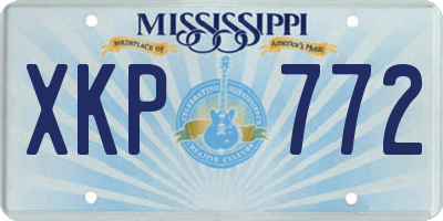 MS license plate XKP772