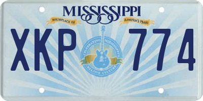 MS license plate XKP774