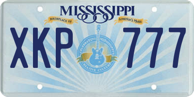 MS license plate XKP777