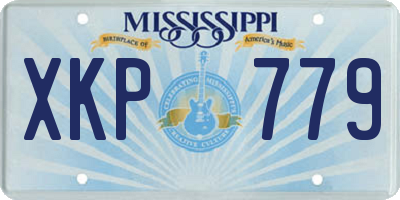 MS license plate XKP779