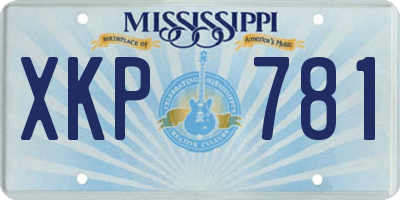 MS license plate XKP781