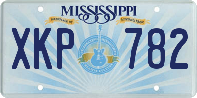 MS license plate XKP782