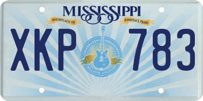 MS license plate XKP783