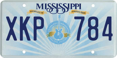 MS license plate XKP784