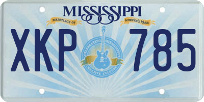 MS license plate XKP785