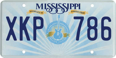 MS license plate XKP786