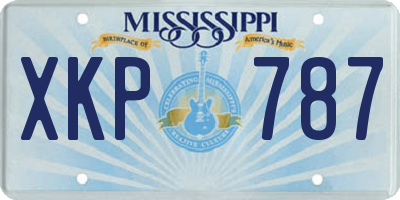 MS license plate XKP787