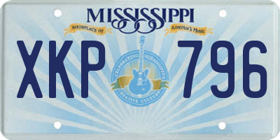 MS license plate XKP796