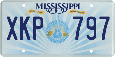 MS license plate XKP797